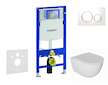 Geberit Duofix - Set předstěnové instalace, klozetu Oudee a sedátka softclose, tlačítko Sigma20, bílá/pozlacená SANI11CA3133
