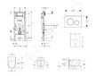 Geberit Duofix - Set předstěnové instalace, klozetu Oudee a sedátka softclose, tlačítko Sigma20, bílá/pozlacená SANI11CA3125