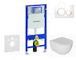 Geberit Duofix - Set předstěnové instalace, klozetu Oudee a sedátka softclose, tlačítko Sigma20, bílá/pozlacená SANI11CA3133