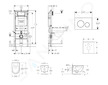 Geberit Duofix - Set předstěnové instalace, klozetu Oudee a sedátka softclose, tlačítko Sigma20, bílá/pozlacená SANI11CA3133