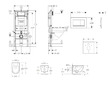 Geberit Duofix - Set předstěnové instalace, klozetu Oudee a sedátka softclose, tlačítko Sigma20, černá lesk/černá mat SANI11CA51