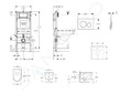 Geberit Duofix - Set předstěnové instalace, klozetu Oudee a sedátka softclose, tlačítko Sigma20, černá lesk/černá mat SANI11CA51