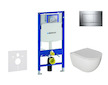 Geberit Duofix - Set předstěnové instalace, klozetu Oudee a sedátka softclose, tlačítko Sigma20, chrom SANI11CA1121