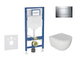Geberit Duofix - Set předstěnové instalace, klozetu Oudee a sedátka softclose, tlačítko Sigma20, chrom SANI11CA1121B