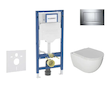 Geberit Duofix - Set předstěnové instalace, klozetu Oudee a sedátka softclose, tlačítko Sigma20, chrom SANI11CA1121B