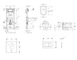 Geberit Duofix - Set předstěnové instalace, klozetu Oudee a sedátka softclose, tlačítko Sigma20, lakovaný chrom mat/chrom SANI11