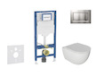 Geberit Duofix - Set předstěnové instalace, klozetu Oudee a sedátka softclose, tlačítko Sigma20, lakovaný chrom mat/chrom SANI11