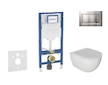Geberit Duofix - Set předstěnové instalace, klozetu Oudee a sedátka softclose, tlačítko Sigma20, lakovaný chrom mat/chrom SANI11