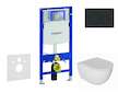 Geberit Duofix - Set předstěnové instalace, klozetu Oudee a sedátka softclose, tlačítko Sigma20, matná černá/černá SANI11CA5128