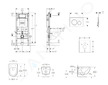 Geberit Duofix - Set předstěnové instalace, klozetu Oudee a sedátka softclose, tlačítko Sigma20, matná černá/černá SANI11CA5108