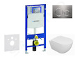 Geberit Duofix - Set předstěnové instalace, klozetu Oudee a sedátka softclose, tlačítko Sigma20, nerez SANI11CA6100