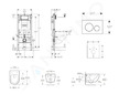 Geberit Duofix - Set předstěnové instalace, klozetu Oudee a sedátka softclose, tlačítko Sigma20, nerez SANI11CA6100