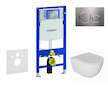 Geberit Duofix - Set předstěnové instalace, klozetu Oudee a sedátka softclose, tlačítko Sigma20, nerez SANI11CA6101