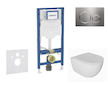 Geberit Duofix - Set předstěnové instalace, klozetu Oudee a sedátka softclose, tlačítko Sigma20, nerez SANI11CA6101B