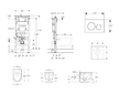 Geberit Duofix - Set předstěnové instalace, klozetu Oudee a sedátka softclose, tlačítko Sigma20, nerez SANI11CA6101B