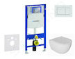 Geberit Duofix - Set předstěnové instalace, klozetu Oudee a sedátka softclose, tlačítko Sigma30, bílá/bílá mat SANI11CA3135