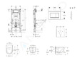 Geberit Duofix - Set předstěnové instalace, klozetu Oudee a sedátka softclose, tlačítko Sigma30, černá lesk/černá mat SANI11CA51