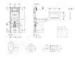 Geberit Duofix - Set předstěnové instalace, klozetu Oudee a sedátka softclose, tlačítko Sigma30, černá lesk/černá mat SANI11CA51