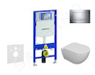 Geberit Duofix - Set předstěnové instalace, klozetu Oudee a sedátka softclose, tlačítko Sigma30, chrom SANI11CA1101