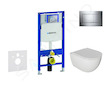 Geberit Duofix - Set předstěnové instalace, klozetu Oudee a sedátka softclose, tlačítko Sigma30, chrom SANI11CA1121
