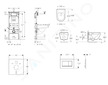 Geberit Duofix - Set předstěnové instalace, klozetu Oudee a sedátka softclose, tlačítko Sigma30, matná černá/černá SANI11CA5104