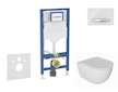 Geberit Duofix - Set předstěnové instalace, klozetu Oudee a sedátka softclose, tlačítko Sigma50, chrom/alpská bílá SANI11CA3134B