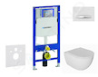 Geberit Duofix - Set předstěnové instalace, klozetu Oudee a sedátka softclose, tlačítko Sigma50, chrom/alpská bílá SANI11CA3134
