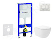 Geberit Duofix - Set předstěnové instalace, klozetu Oudee Vortex a sedátka softclose, tlačítko Delta, bílá SANI11CA3180