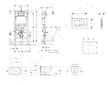Geberit Duofix - Set předstěnové instalace, klozetu Oudee Vortex a sedátka softclose, tlačítko Delta, bílá SANI11CA3180