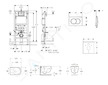 Geberit Duofix - Set předstěnové instalace, klozetu Oudee Vortex a sedátka softclose, tlačítko Delta01, alpská bílá SANI11CA3190