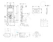 Geberit Duofix - Set předstěnové instalace, klozetu Oudee Vortex a sedátka softclose, tlačítko Delta01, lesklý chrom SANI11CA115