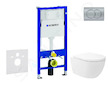 Geberit Duofix - Set předstěnové instalace, klozetu Oudee Vortex a sedátka softclose, tlačítko Delta01, matný chrom SANI11CA1151