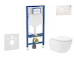Geberit Duofix - Set předstěnové instalace, klozetu Oudee Vortex a sedátka softclose, tlačítko Sigma01, alpská bílá SANI11CA3184