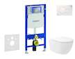 Geberit Duofix - Set předstěnové instalace, klozetu Oudee Vortex a sedátka softclose, tlačítko Sigma01, alpská bílá SANI11CA3173