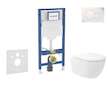 Geberit Duofix - Set předstěnové instalace, klozetu Oudee Vortex a sedátka softclose, tlačítko Sigma01, alpská bílá SANI11CA3173