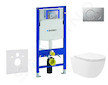 Geberit Duofix - Set předstěnové instalace, klozetu Oudee Vortex a sedátka softclose, tlačítko Sigma01, lakovaný matný chrom SAN