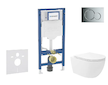 Geberit Duofix - Set předstěnové instalace, klozetu Oudee Vortex a sedátka softclose, tlačítko Sigma01, lesklý chrom SANI11CA115