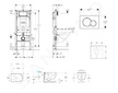 Geberit Duofix - Set předstěnové instalace, klozetu Oudee Vortex a sedátka softclose, tlačítko Sigma01, lesklý chrom SANI11CA115