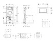 Geberit Duofix - Set předstěnové instalace, klozetu Oudee Vortex a sedátka softclose, tlačítko Sigma20, bílá/chrom SANI11CA3186B