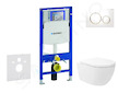 Geberit Duofix - Set předstěnové instalace, klozetu Oudee Vortex a sedátka softclose, tlačítko Sigma20, bílá/pozlacená SANI11CA3