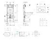 Geberit Duofix - Set předstěnové instalace, klozetu Oudee Vortex a sedátka softclose, tlačítko Sigma20, bílá/pozlacená SANI11CA3