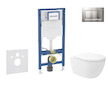 Geberit Duofix - Set předstěnové instalace, klozetu Oudee Vortex a sedátka softclose, tlačítko Sigma20, lakovaný chrom mat/chrom