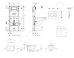 Geberit Duofix - Set předstěnové instalace, klozetu Oudee Vortex a sedátka softclose, tlačítko Sigma20, matná černá/černá SANI11
