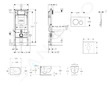 Geberit Duofix - Set předstěnové instalace, klozetu Oudee Vortex a sedátka softclose, tlačítko Sigma20, matná černá/černá SANI11