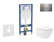 Geberit Duofix - Set předstěnové instalace, klozetu Oudee Vortex a sedátka softclose, tlačítko Sigma20, nerez SANI11CA6108B