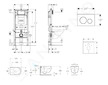 Geberit Duofix - Set předstěnové instalace, klozetu Oudee Vortex a sedátka softclose, tlačítko Sigma20, nerez SANI11CA6108