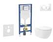 Geberit Duofix - Set předstěnové instalace, klozetu Oudee Vortex a sedátka softclose, tlačítko Sigma30, bílá/chrom SANI11CA3175B