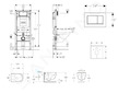 Geberit Duofix - Set předstěnové instalace, klozetu Oudee Vortex a sedátka softclose, tlačítko Sigma30, chrom SANI11CA1153