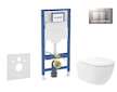 Geberit Duofix - Set předstěnové instalace, klozetu Oudee Vortex a sedátka softclose, tlačítko Sigma30, lakovaný chrom mat/chrom