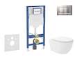 Geberit Duofix - Set předstěnové instalace, klozetu Oudee Vortex a sedátka softclose, tlačítko Sigma30, lakovaný chrom mat/chrom